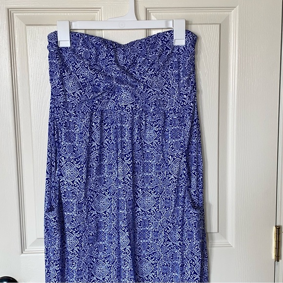 Garnet Hill Blue & White Maxi Dress ☀️ - Picture 11 of 13